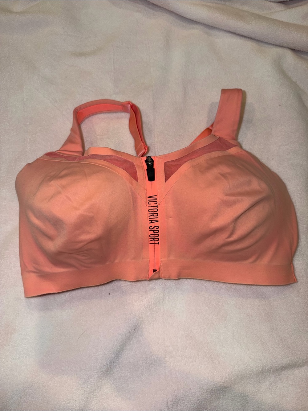 2019 vintage Victoria Secret Coral Front-Zip High Support Sports Bra